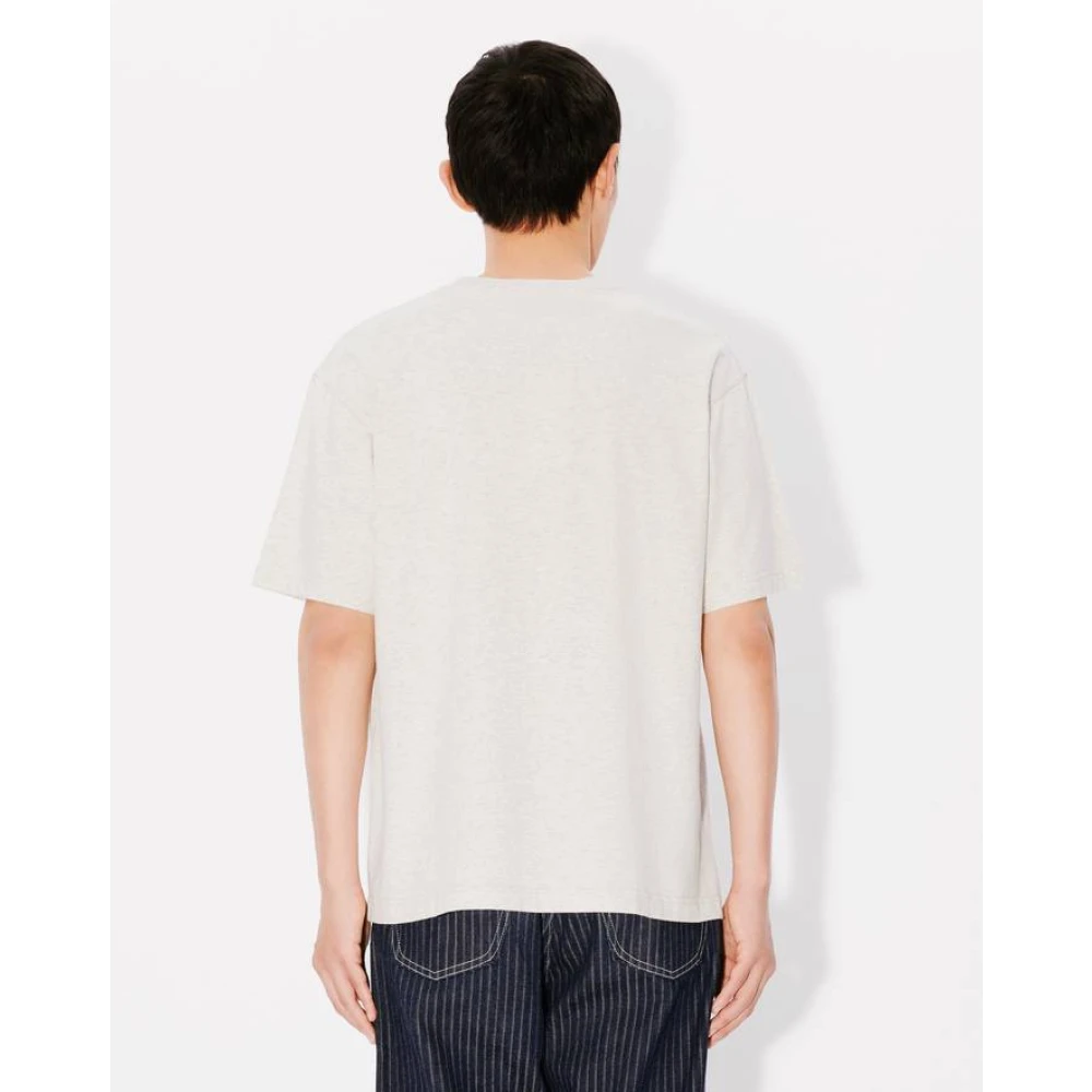 Kenzo Lucky Tiger Print Oversize T-shirt Gray Heren
