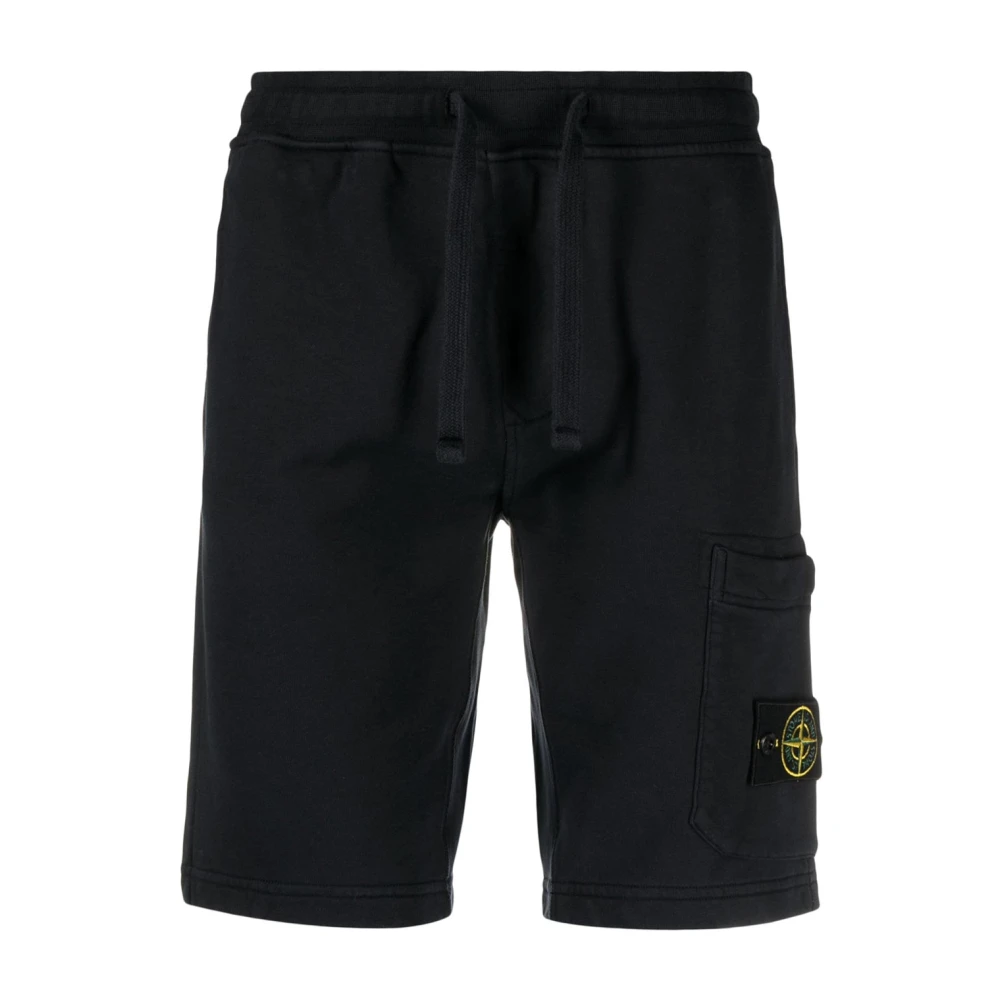 Stone Island Blå Compass Shorts Blue, Herr