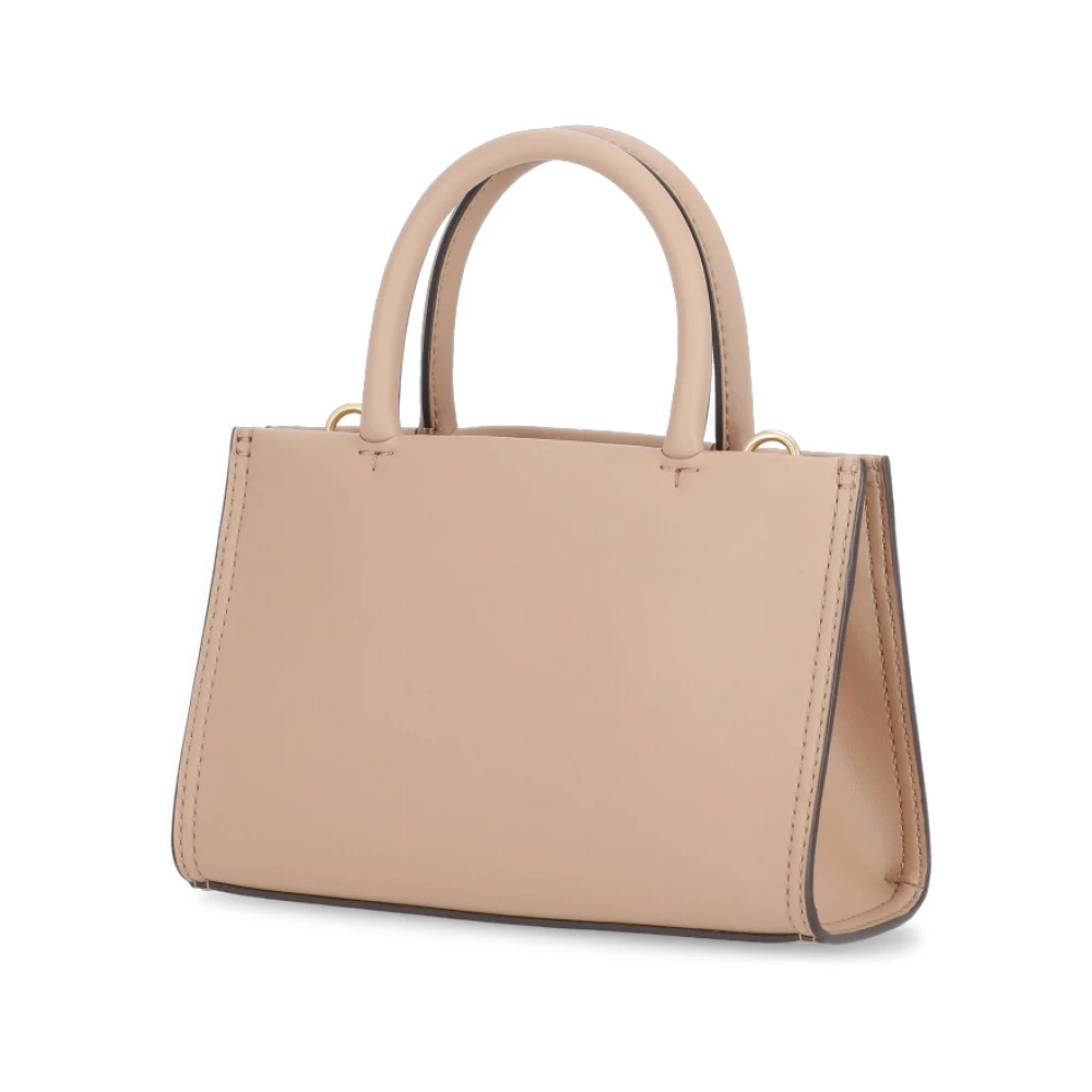 TORY BURCH Eco-lederen winkeltas met dubbel T-logo Beige Dames