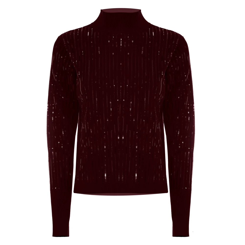 Kocca Women's Red Turtlenecks, Xl, Slim Fit Turtleneck Jumper