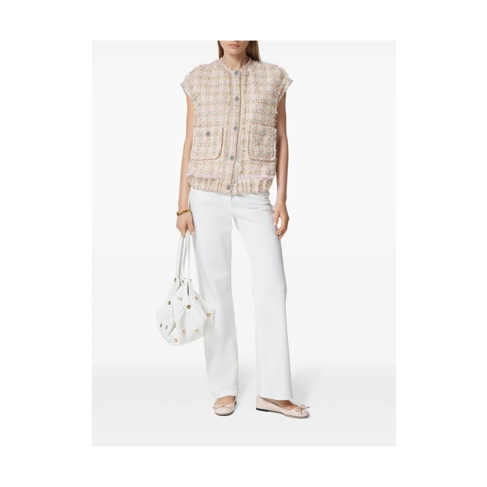 Versace Roze Knoopjas met Medusa Motief Pink Dames