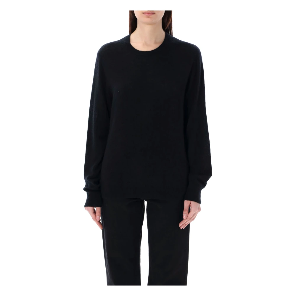 Saint Laurent Round-neck Knitwear Black Dames