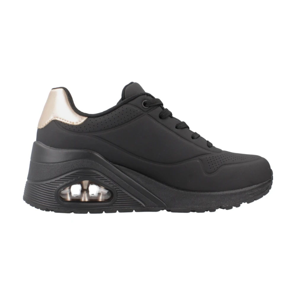 Skechers Wedge Sneakers voor Hoge Stappen Dames Schoenen Zwart