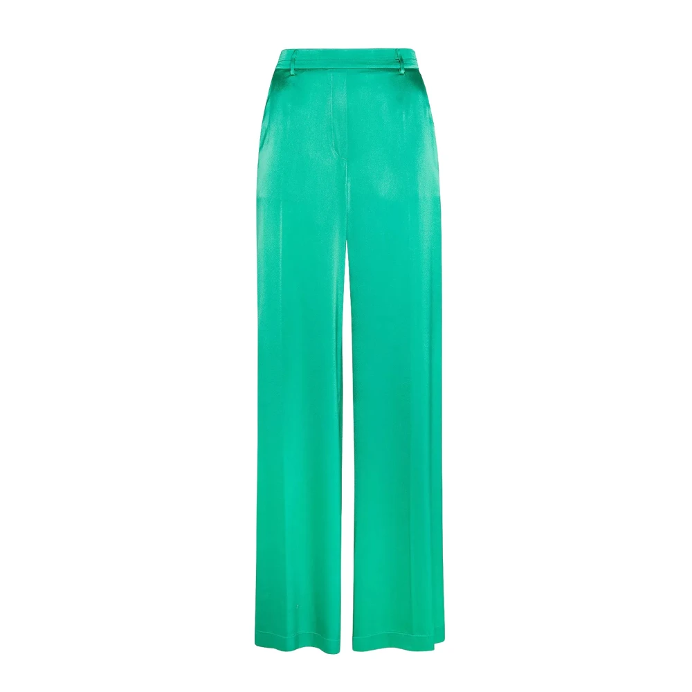 Forte Glanzende Stroomzijde Broek Groen Green Dames
