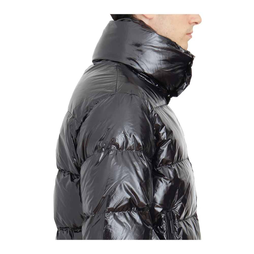 Dsquared2 Pufferjack met Logo Applicatie Black Heren
