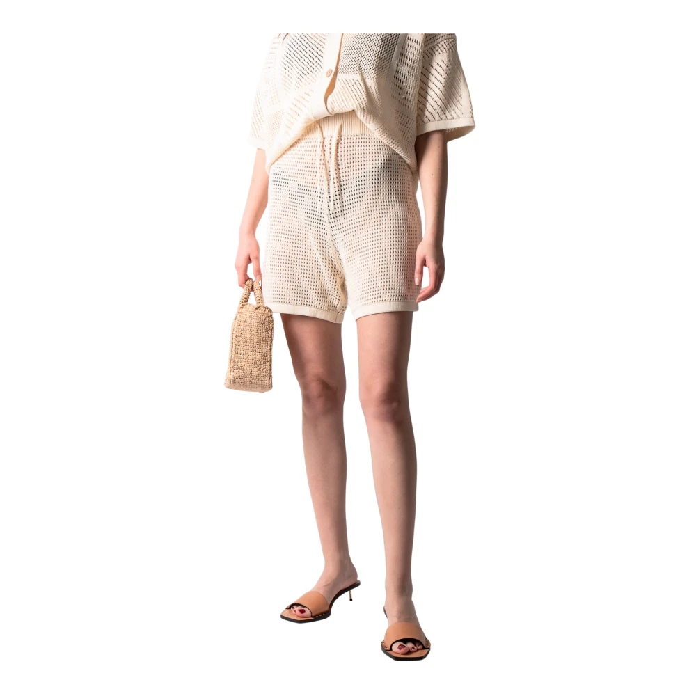 Nanushka Short Shorts Beige, Dam