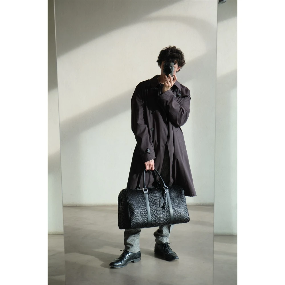 Biagini Python Reistas met Metalen Details Black Heren