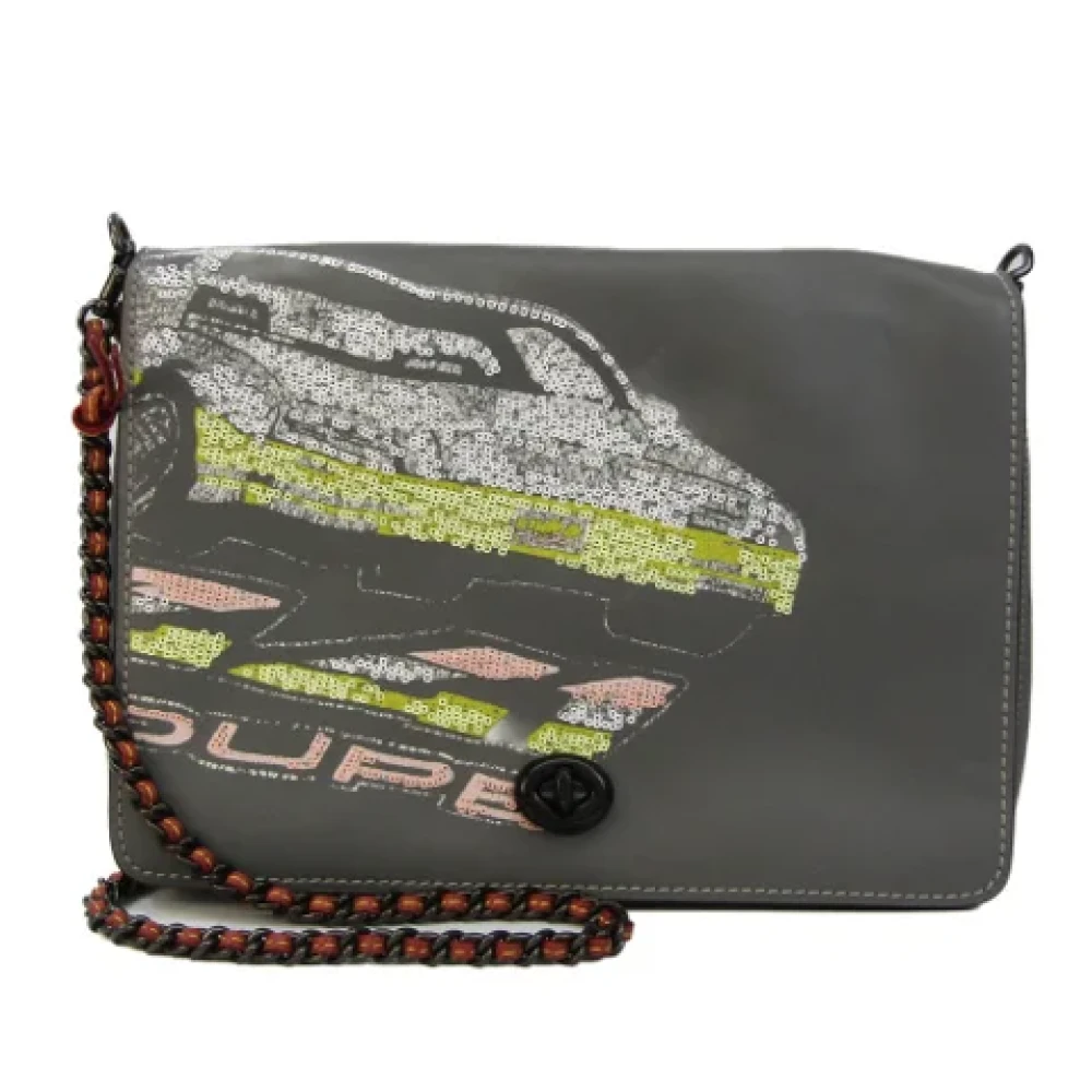 Coach Pre-owned Leather shoulder-bags Gray Dames