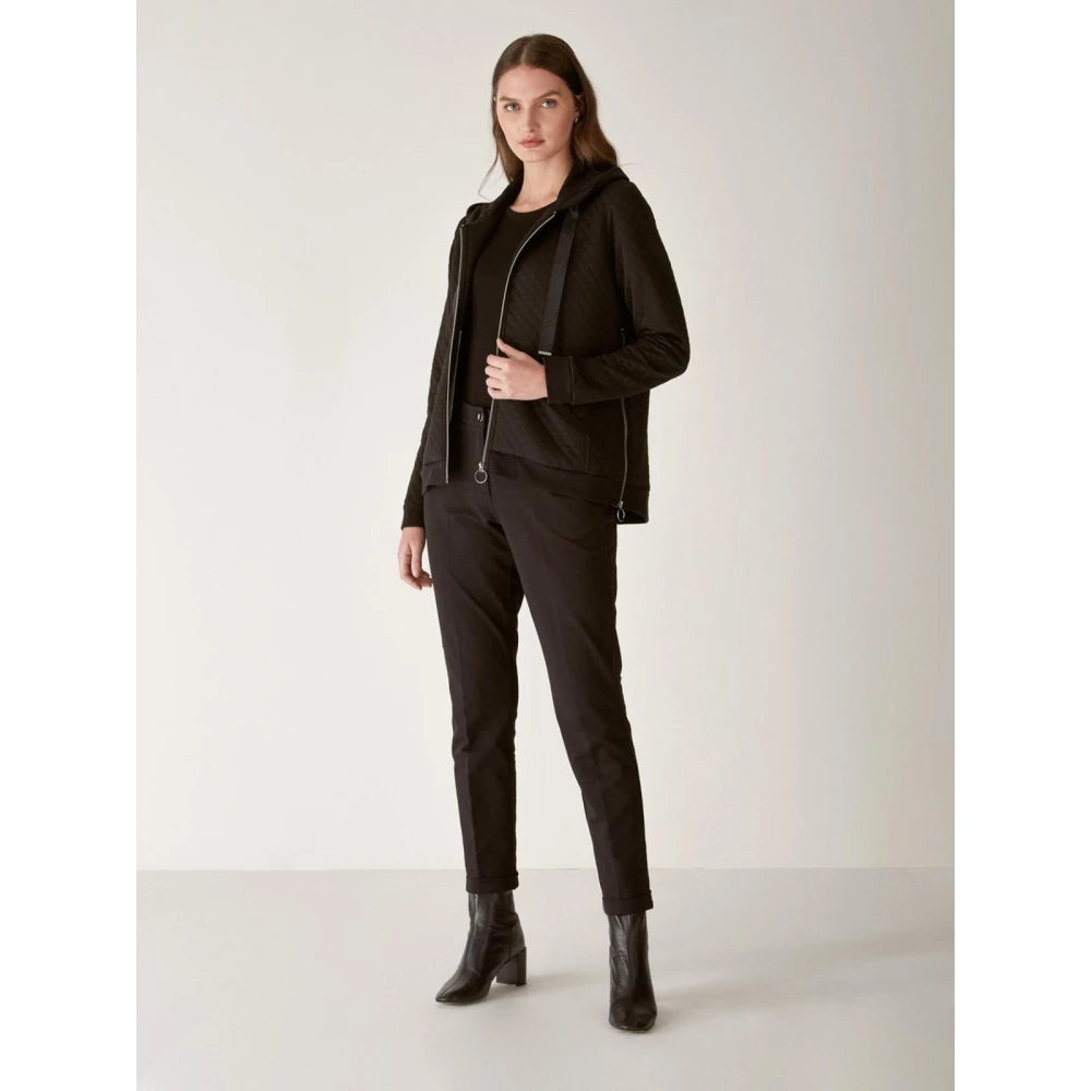 Elena Mirò Stijlvolle Fleece Trui Black Dames