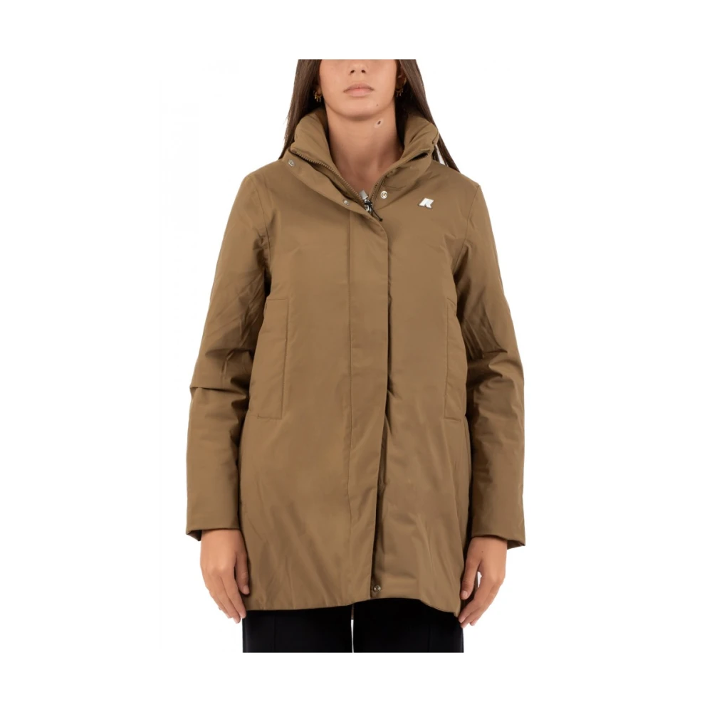 K-way Damesjas Lichtgewicht Waterdicht Brown Dames