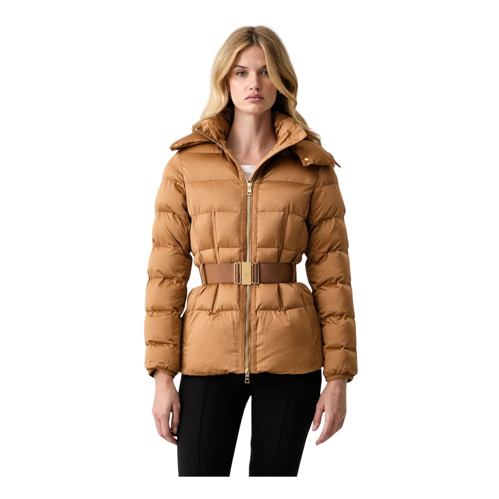 Elisabetta Franchi Donna Marrone - Piumino In Tessuto Vela - Jackets - M - Immagine 3