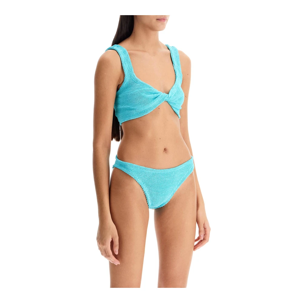 Hunza G Twisted Chest Bikini Set Blue Dames