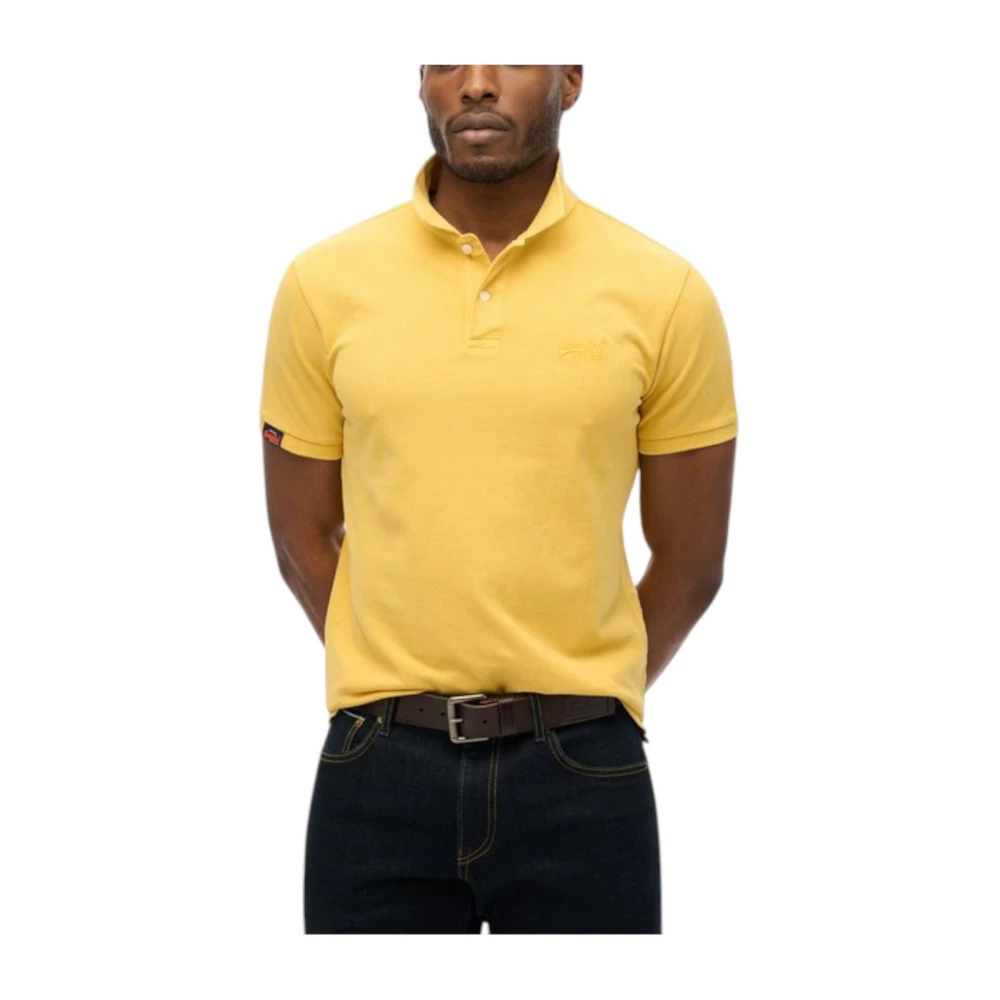 Superdry Yellow Polo Shirts, Male, S, Polo Shirts