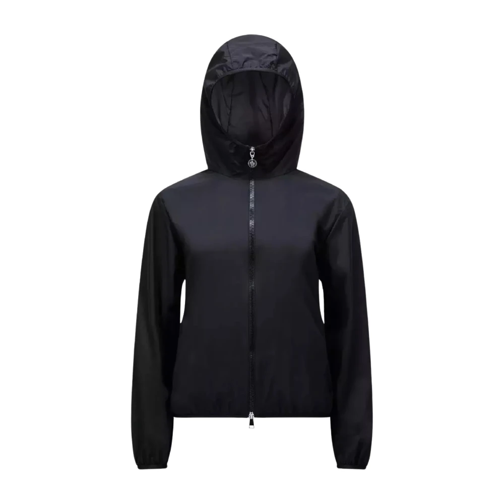 Moncler Black Fegeo Hooded Jacket - Female - Light Jackets - L - Jackets