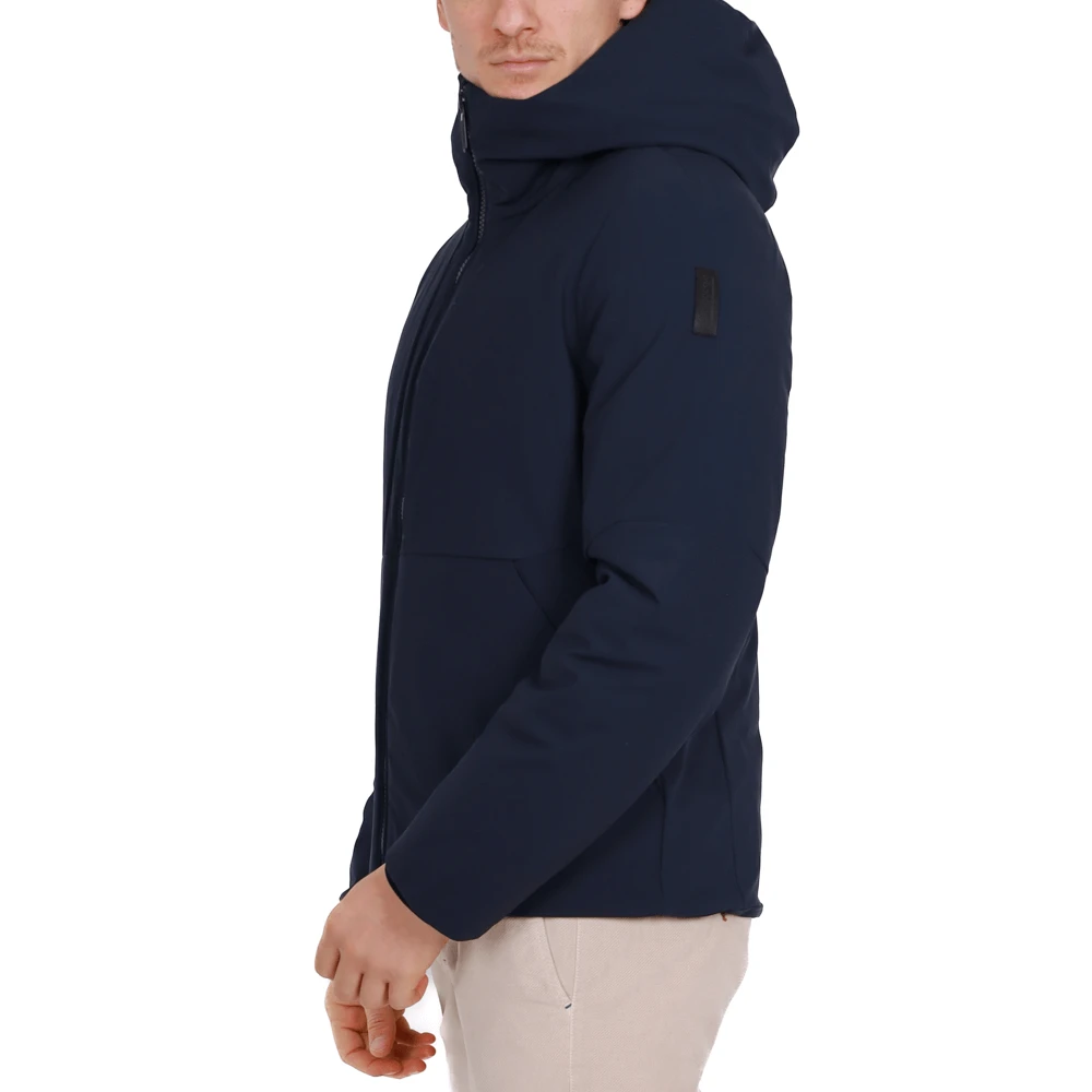 BomBoogie Korte Gewatteerde Winterjas met Capuchon Blue Heren