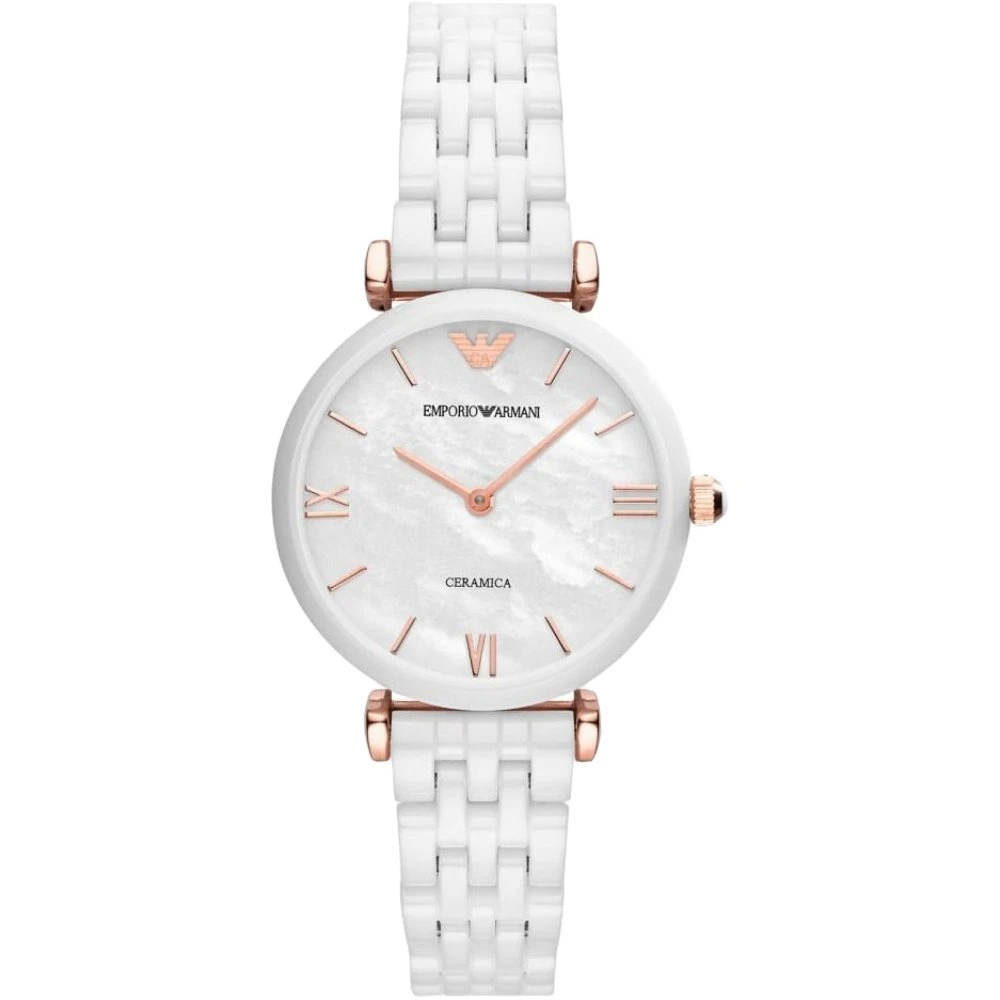 Emporio Armani Donna Bianco Orologio Da In Ceramica Ar1486 - Immagine 2