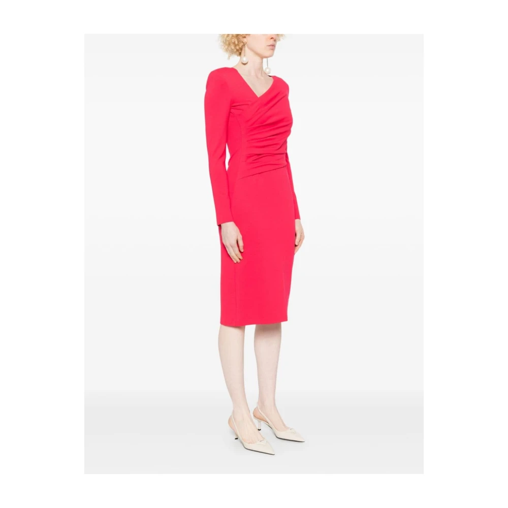 Emporio Armani Framboosroze Jersey Jurk Pink Dames