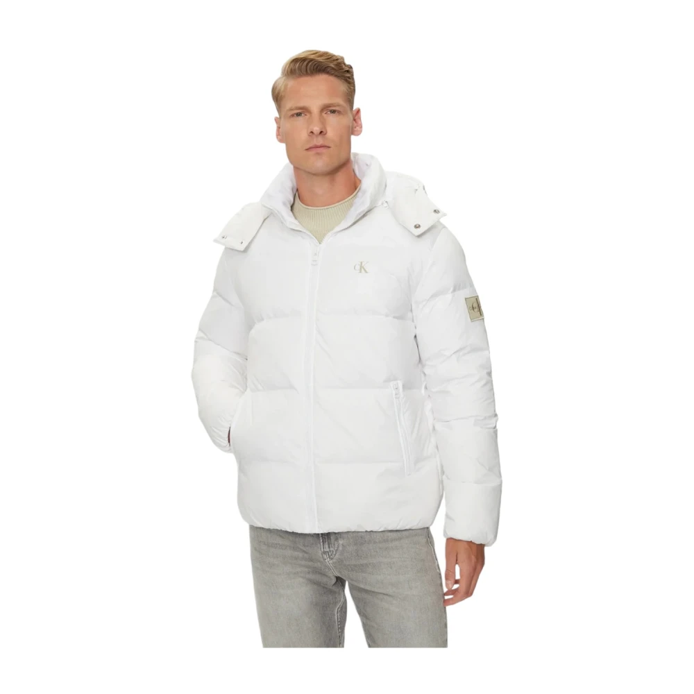 Calvin Klein Stijlvolle Jas voor Mannen White Heren