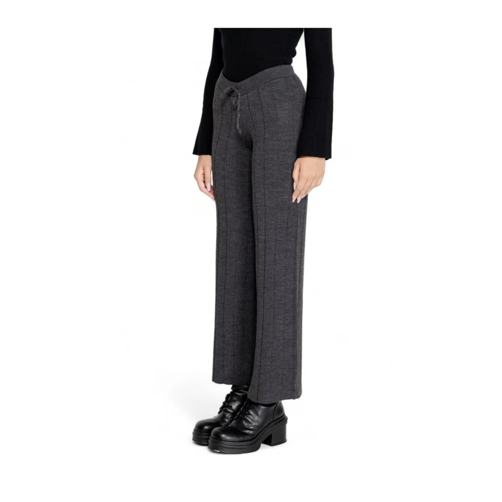 Only Grijze Acryl Damesbroeken Collectie Gray Dames