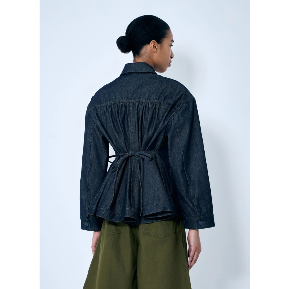 Cecilie Bahnsen Gebundelde Denim Jas Blue Dames