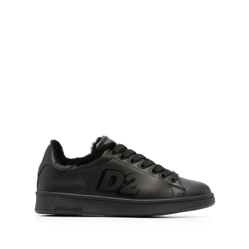 Dsquared2 Women's Black Closed Flats Trainers - Sneakers - 4 Uk - Shoes