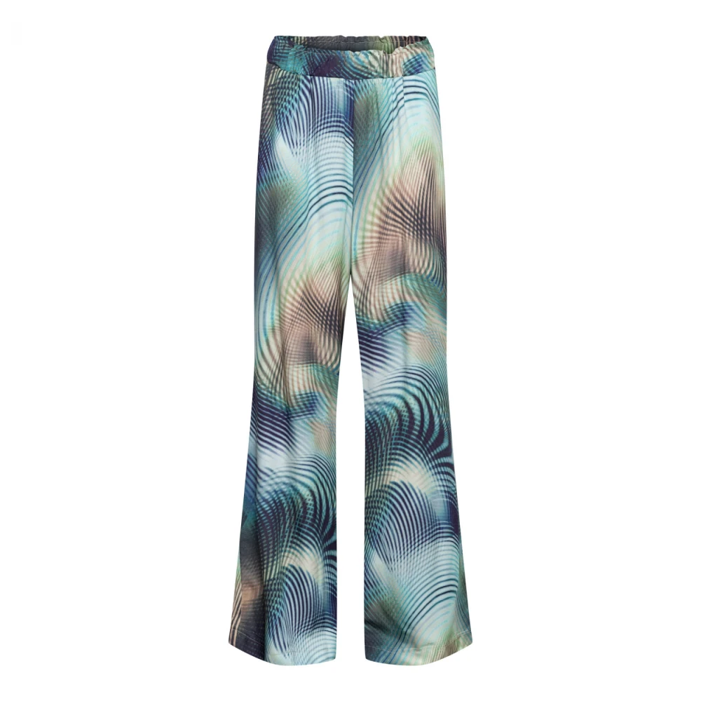 &Co Woman Wijde Broek Navy Multicolor Dames