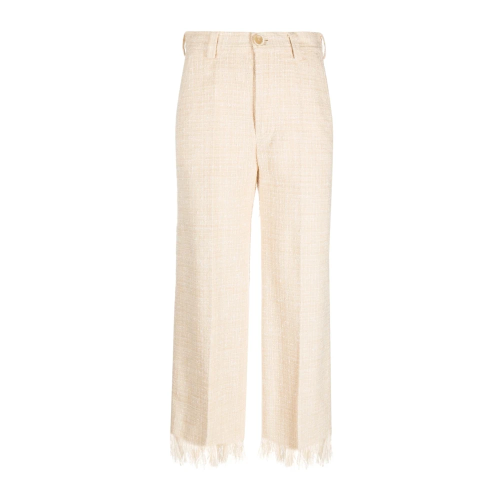 Rodebjer Klassieke Canvas Straight Broek Beige Dames