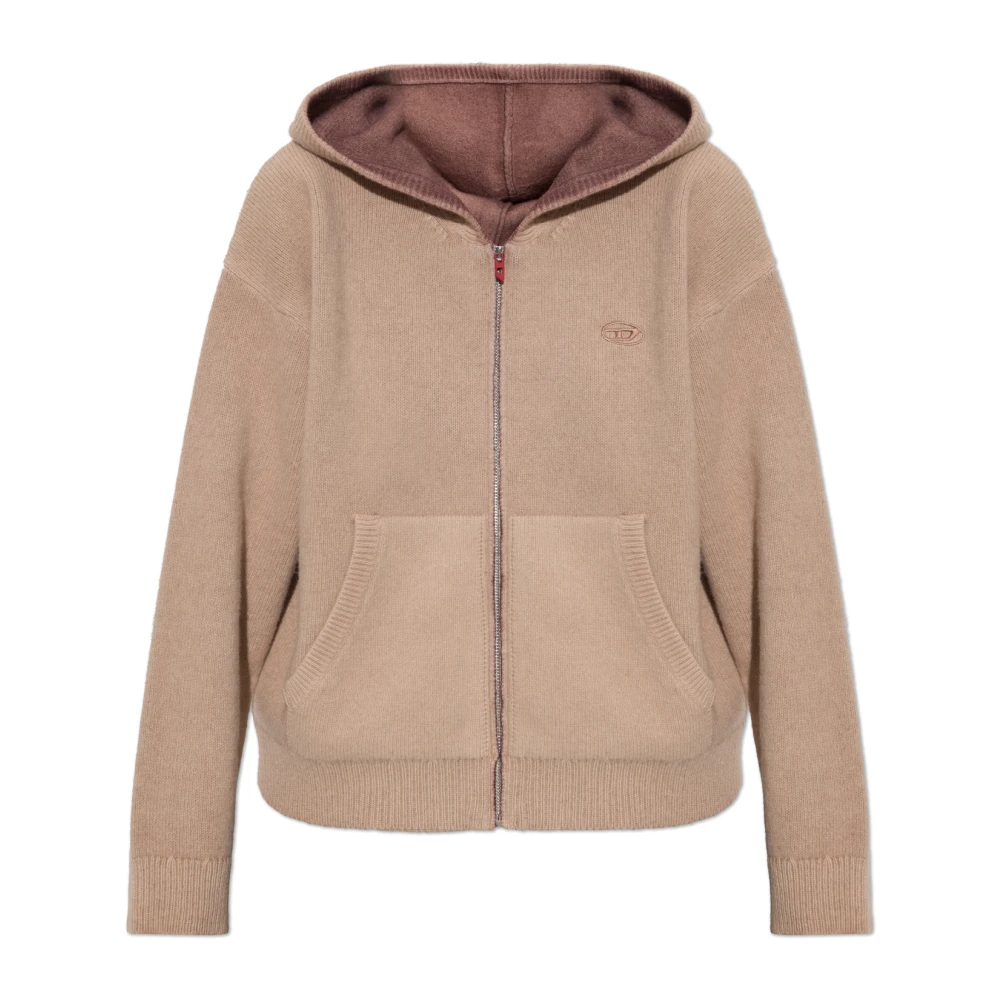 Diesel Kvinno Rosa Stickade Tröjor Dam, Xs, Ulltröja M-Pickly