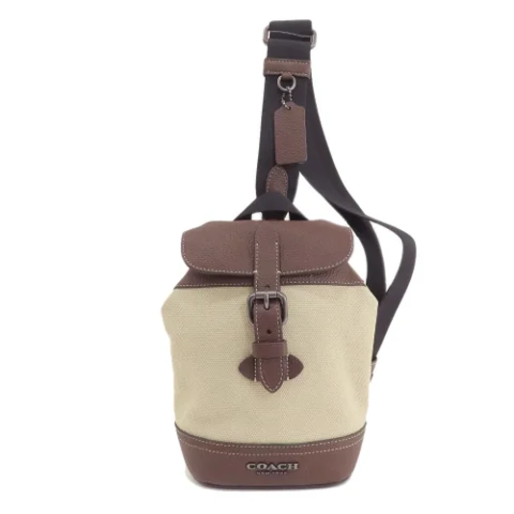 Coach Pre-owned Canvas shoulder-bags Brown Dames