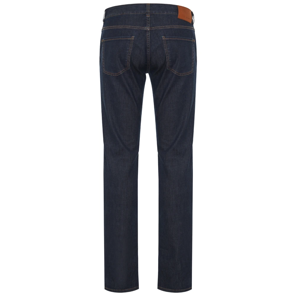 Canali Slim-fit Katoenen Jeans Blue Heren
