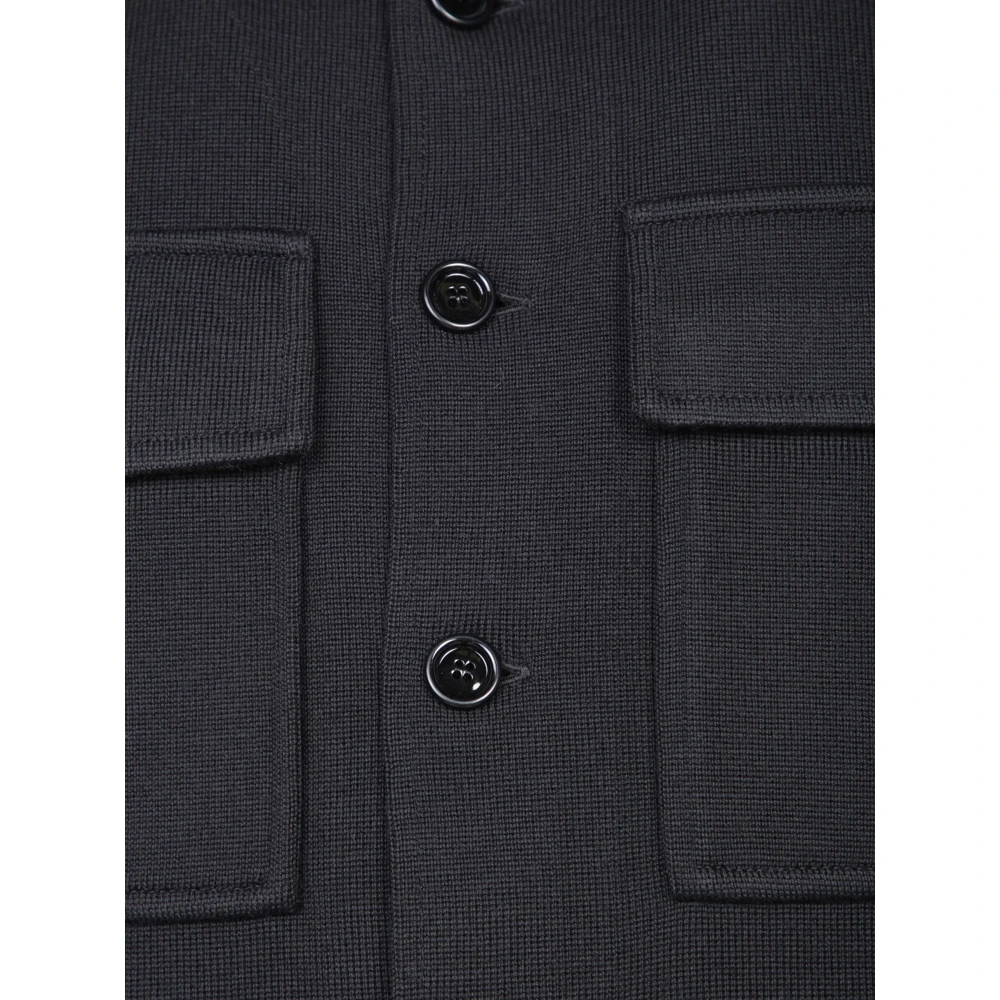 Lardini Zwarte jas voor mannen Black Heren