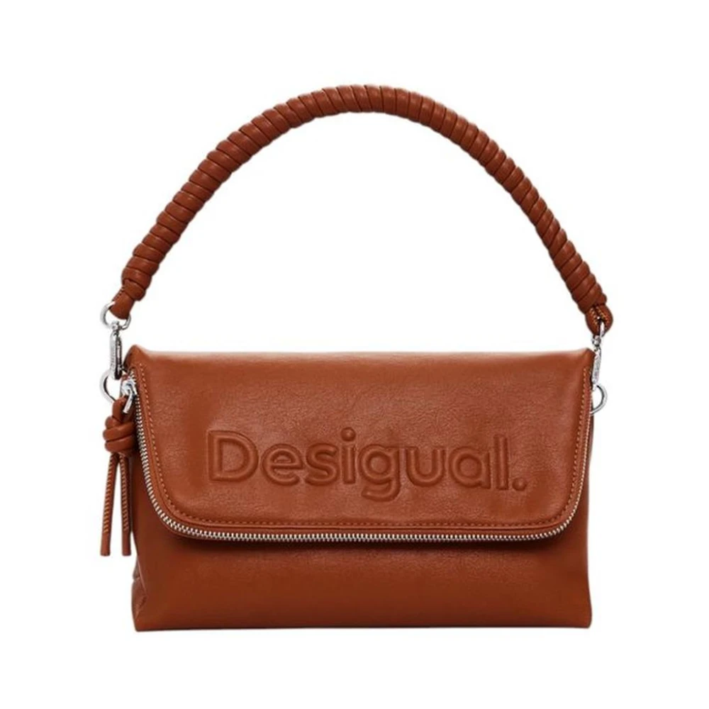 Desigual Middelgrote Polyurethaan Handtas Dames Collectie Brown Dames