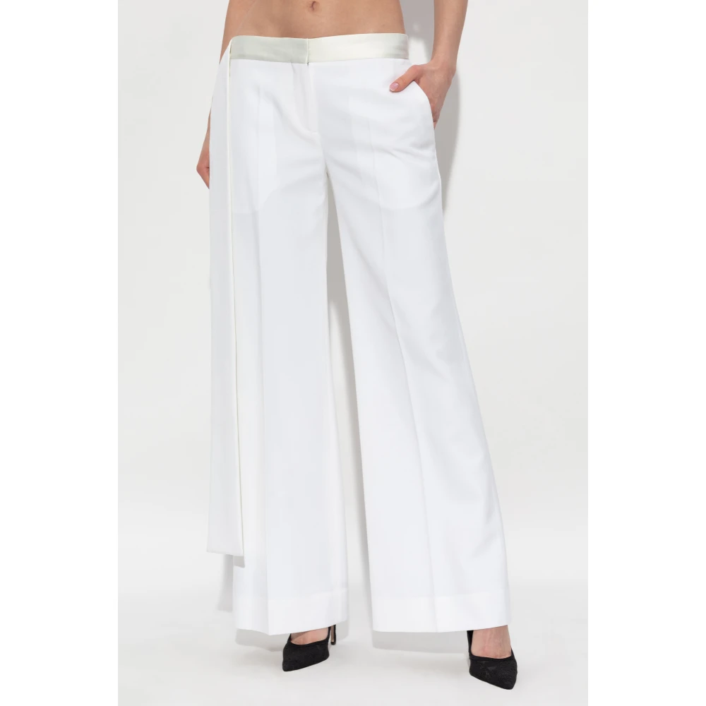 Victoria Beckham Broek met vouwen White Dames