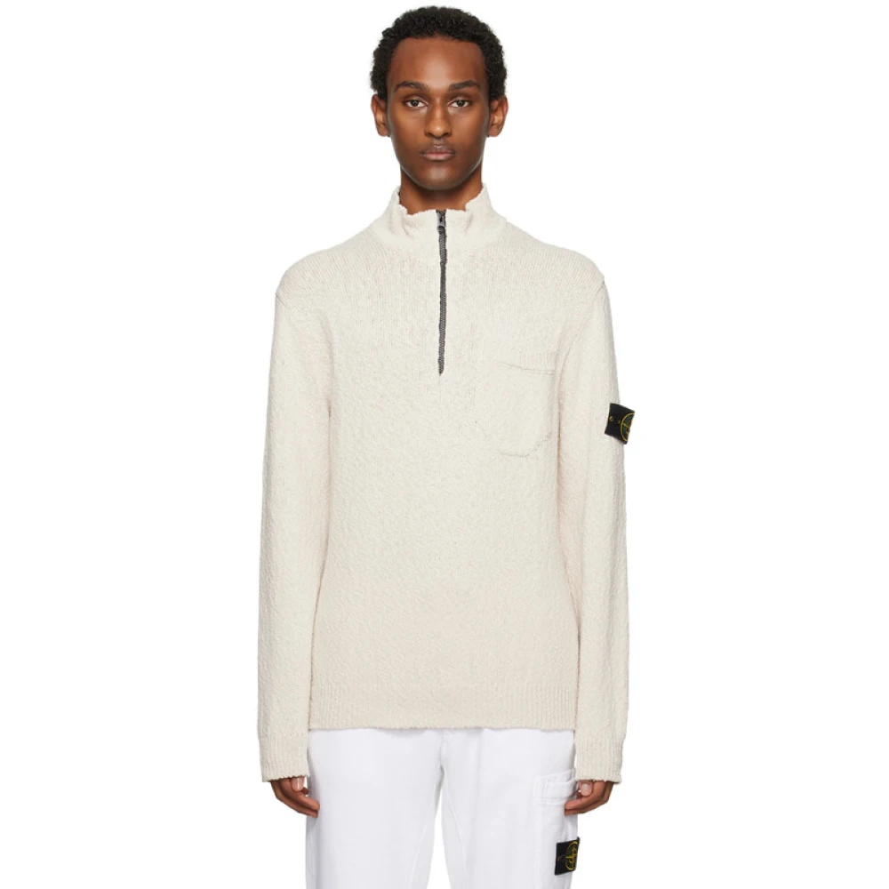 Stone Island Stijlvolle Gebreide Trui Beige Heren