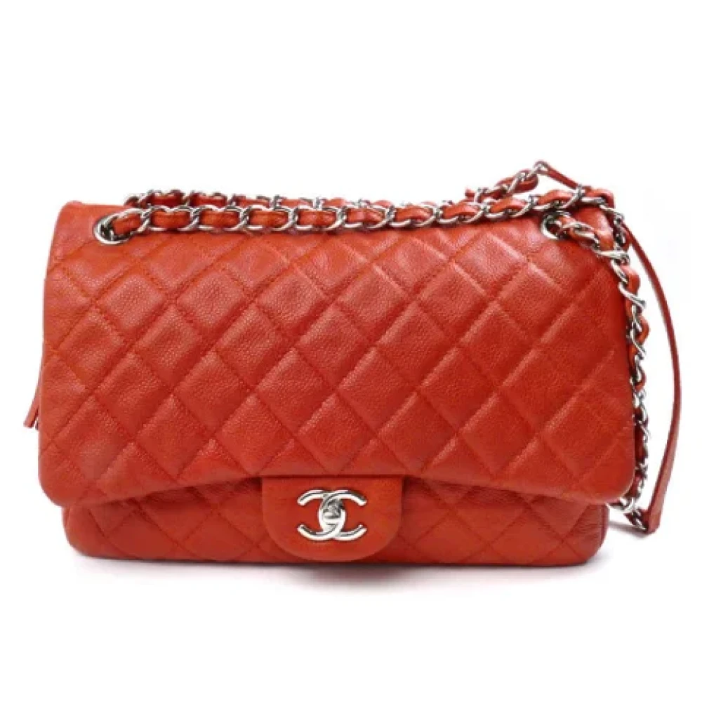 Chanel Vintage Pre-owned Leather chanel-bags Orange Dames