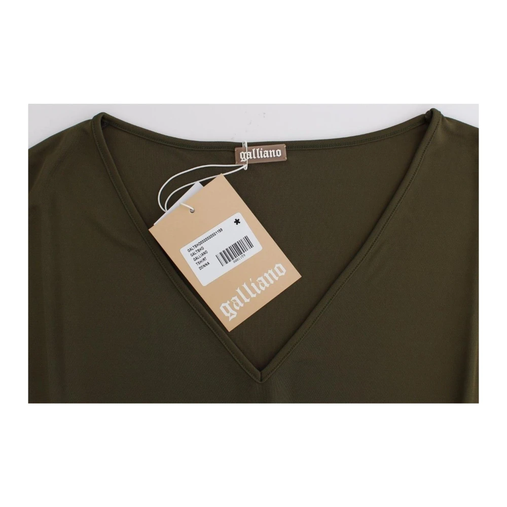 John Galliano Levendige Groene Blouse met Logodetails Green Dames
