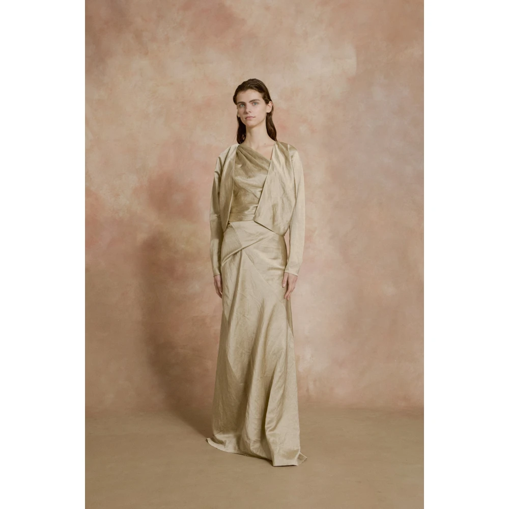 Cortana Vrede korte jas parelmoer Beige Dames