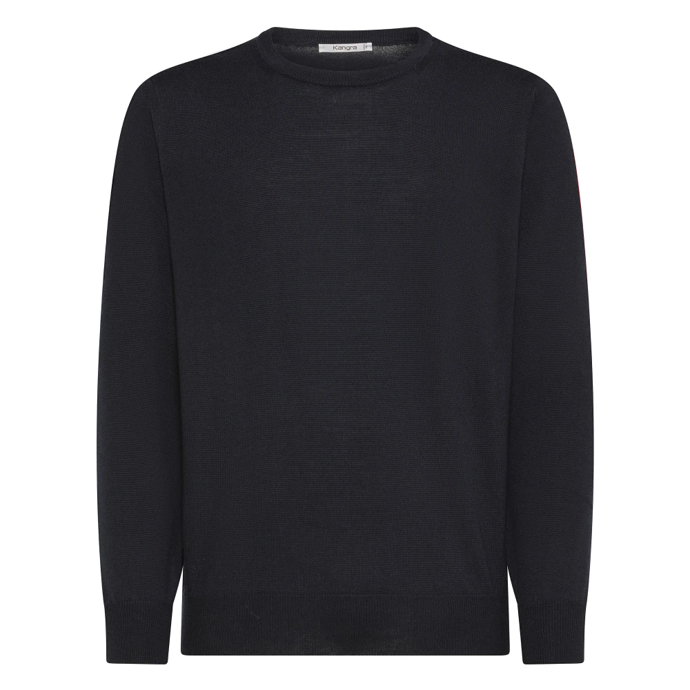 Kangra Merino Wol Navy Trui Blue Heren