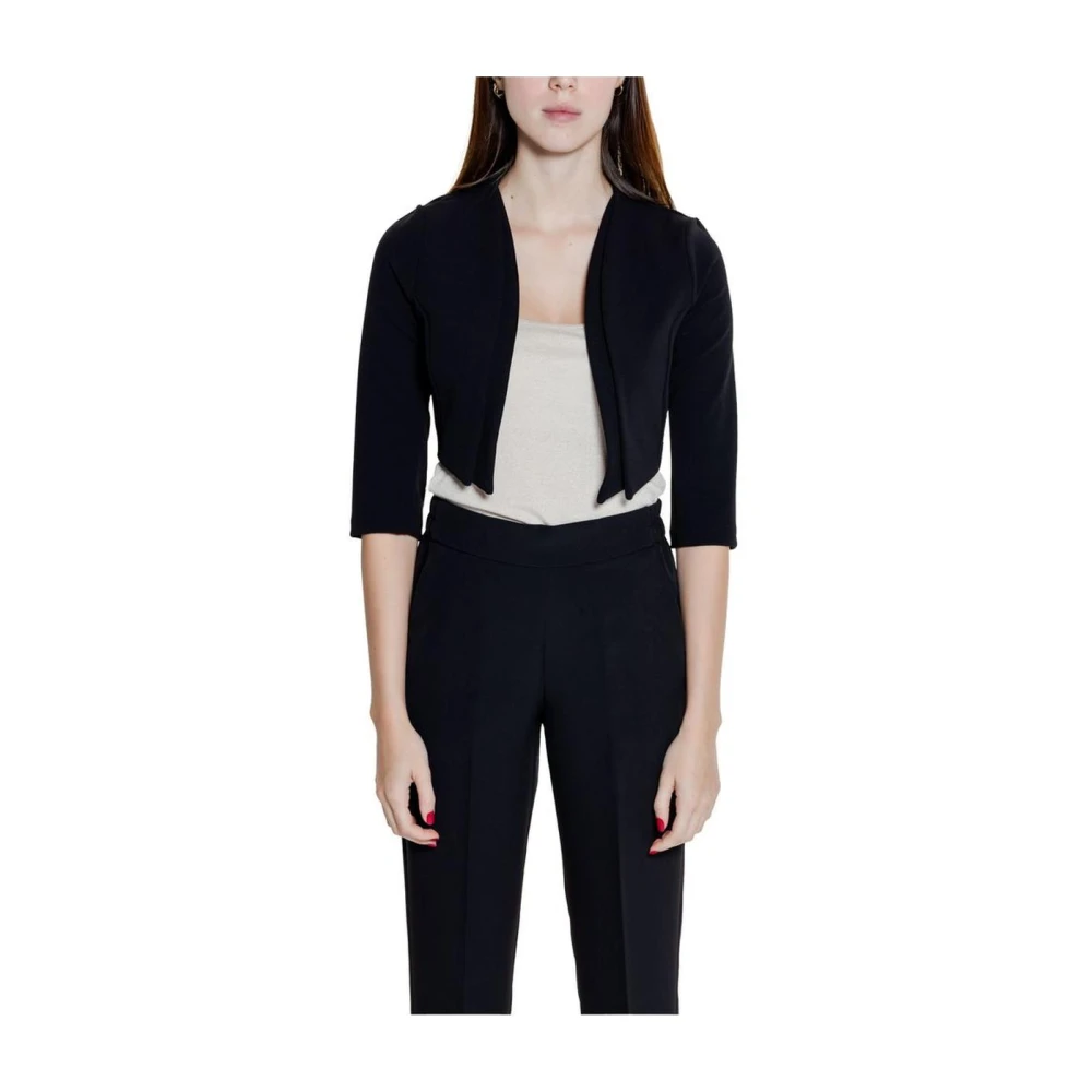 Rinascimento Women's Black Light Jackets, L, Threequarter Sleeve Bolero Shrug