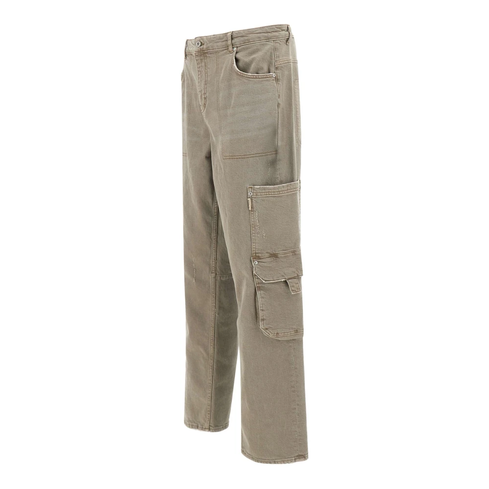 Represent Vintage Grijs Wijde Pijp Jeans Brown Heren