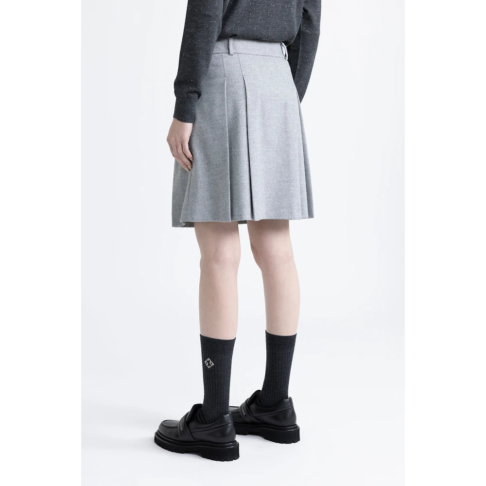 PESERICO Wol en viscose korte rok Gray Dames