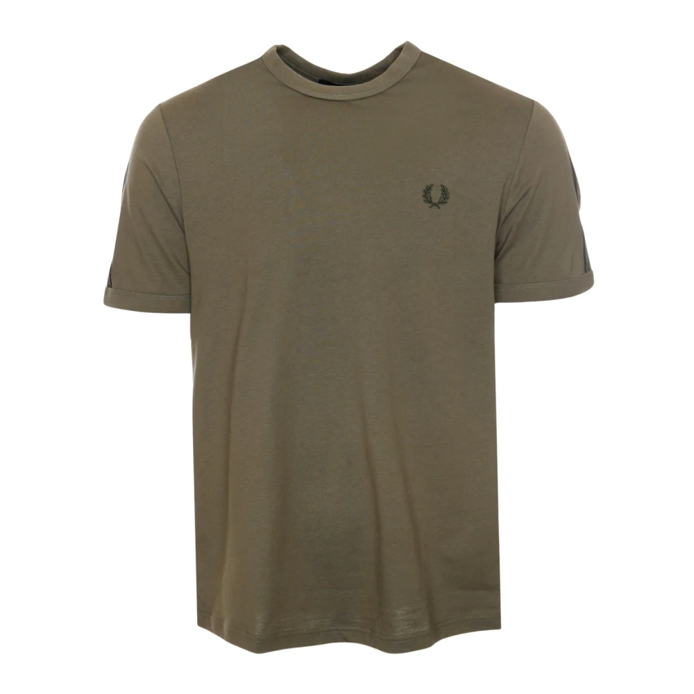 Fred Perry Sportief T-shirt met lauwerkransdetails Green Heren