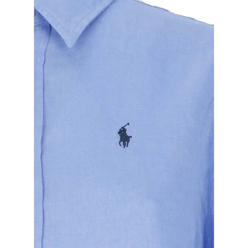 Ralph Lauren Linnen Overhemd Blue Dames