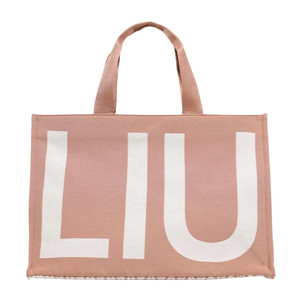 Liu Jo Women's Pink Shopping Bags, One Size, 2 L Tote Monogram