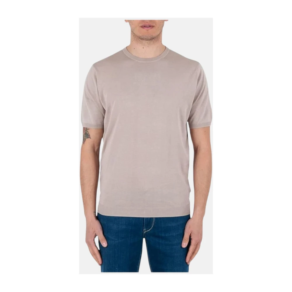 People of Shibuya Korte Mouw T-shirt Beige Heren