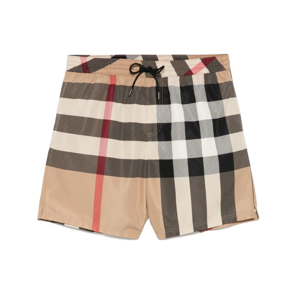 Burberry Men's Multicolor Beachwear, 3XL, Elasticated Beachwear With Drawstring Waistband