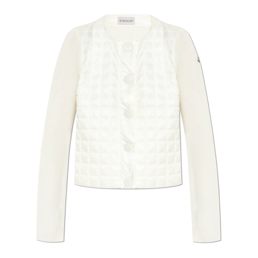 Moncler Cardigan med vadderad framsida Beige, Dam