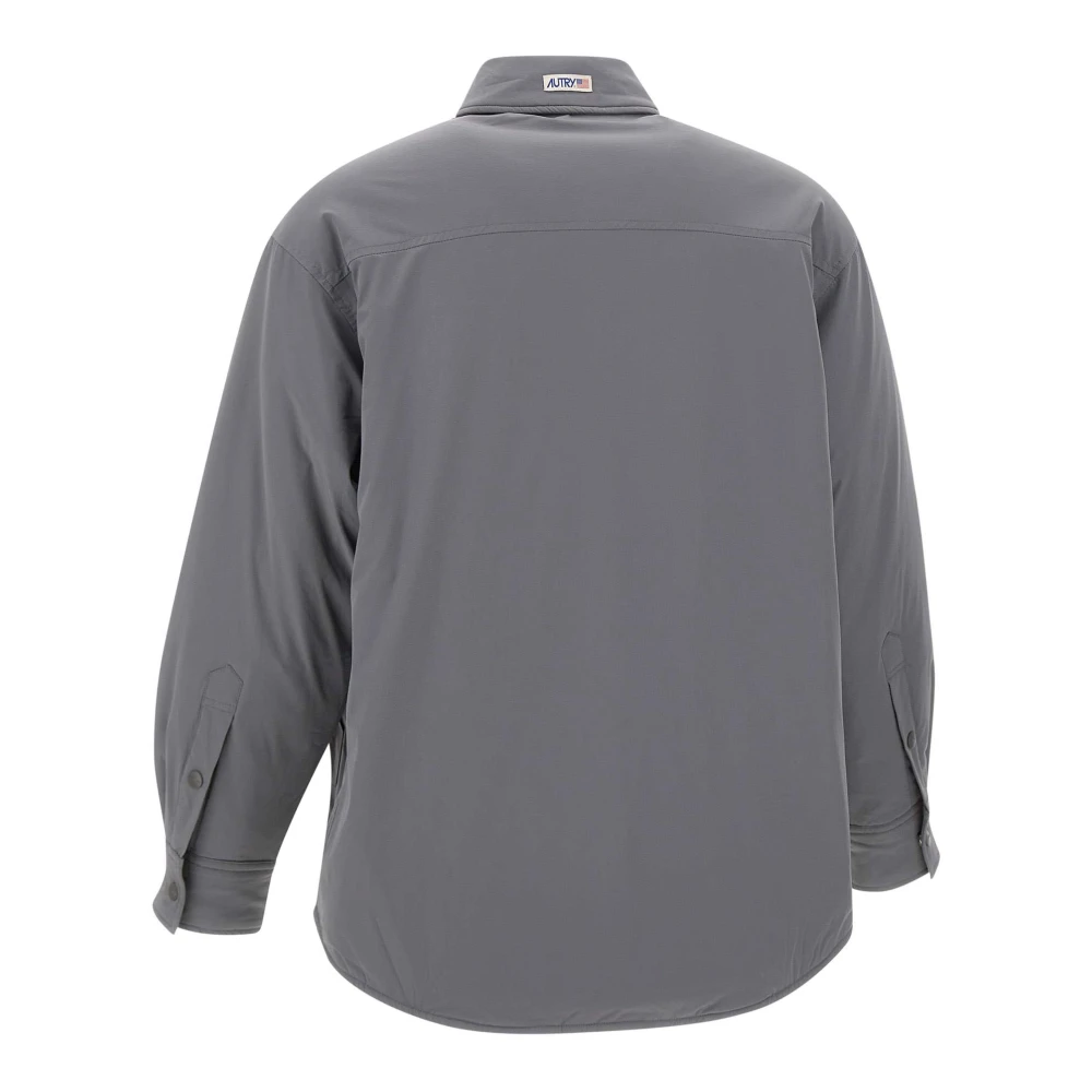 Autry Grijze Nylonjas met Logoknopen Gray Heren