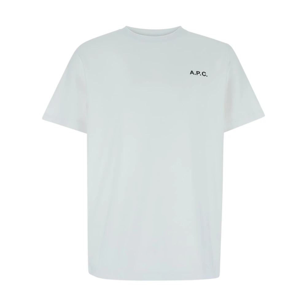 A.p.c. Organisch Katoenen Wave T-shirt White Heren
