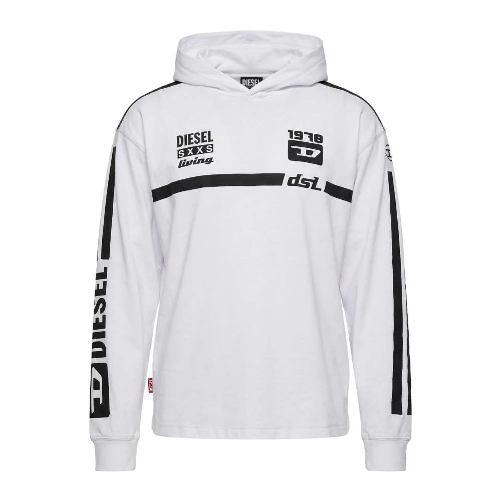 Diesel Herren Weiß Sweatshirts & Hoodies, Xsgröße: